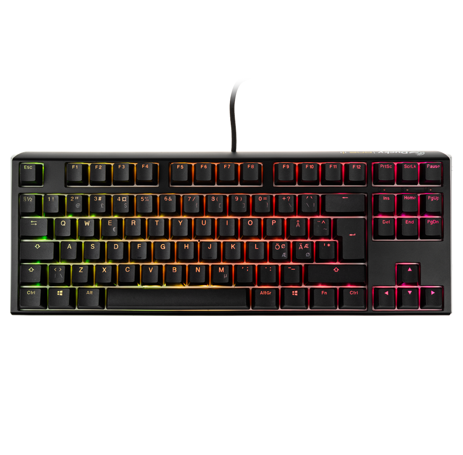 Tastatur - Ducky One 3 - Classic Black / White ND - TKL - Gamingtastatur - Uten numpad - Nordisk - Svart - DKON2187ST-RFIPDCLAWSC1