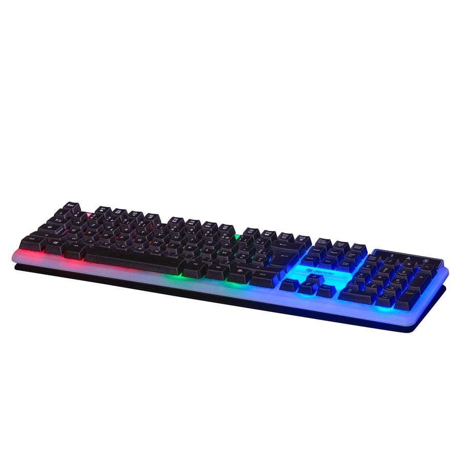 Tastatur - DENVER GKB-232 NORDIC - Gamingtastatur - Nordisk - Svart - GKB-232 NORDIC