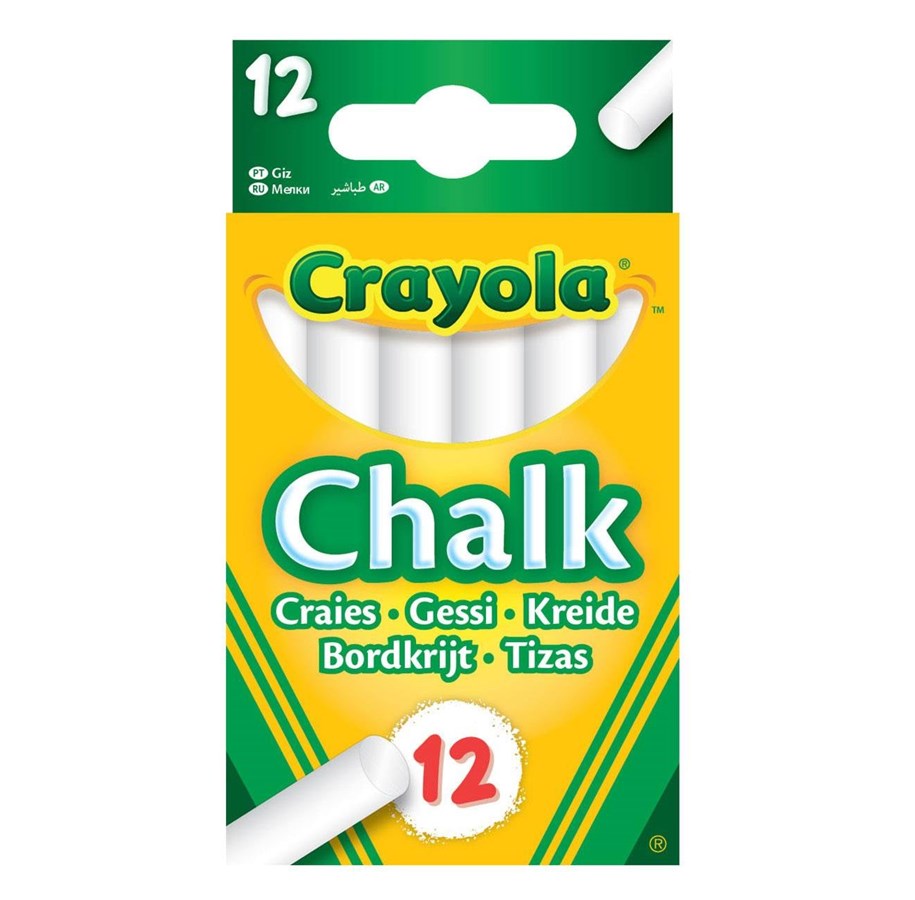 Kreative leker - Crayola Chalk White 12pcs. - 256236