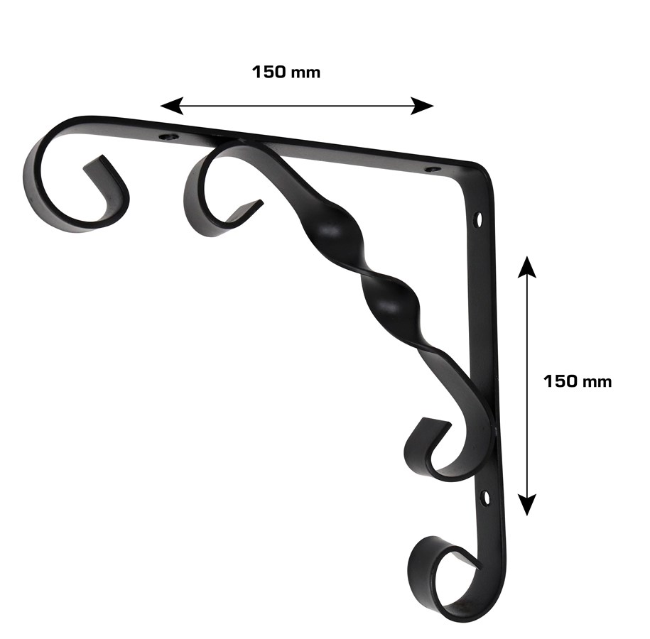 Dekorasjon - Home>it Deco Shelf Hook 150x150 mm. Black - 16582