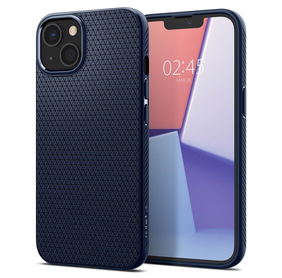 Mobil - Deksel og etui - Spigen Liquid Air - navy blue - iPhone 13 - ACS03520