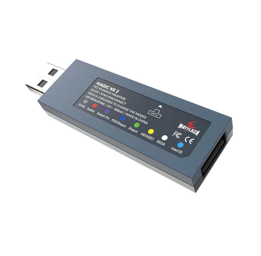 Spill - Tilbehør - Mayflash MAGIC NS 2 Wireless Bluetooth Controller USB Adapter - Wired Tilbehør til spillkonsoll - Nintendo Switch - 6970582690354