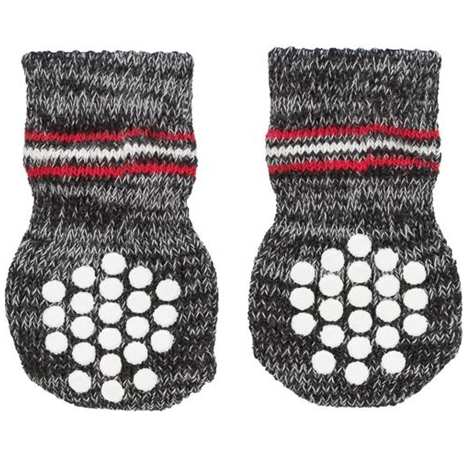 Hund - Trixie Dog Socks Grey XS-S (2 pcs.) non-slip - TX19501