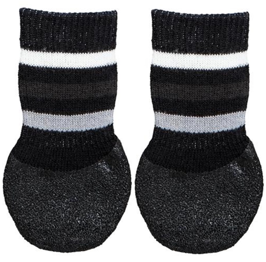 Hund - Trixie Dog Socks non-slip M–L 2 pcs. Black - TX19523