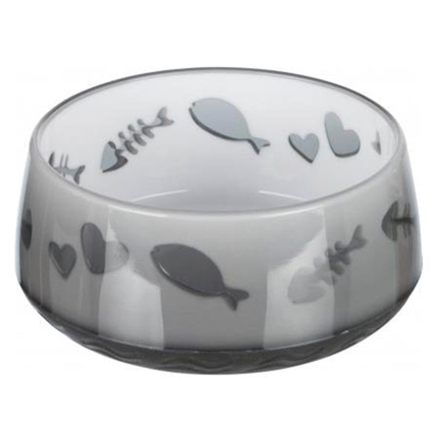 Katt - Trixie Plastic Bowl for Cats 0.3 l/ø 12 cm Assorted Colours - TX24420