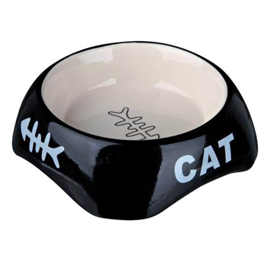 Katt - Trixie Ceramic Bowl 0.2 l/ø 13 cm assorted colours - TX24498