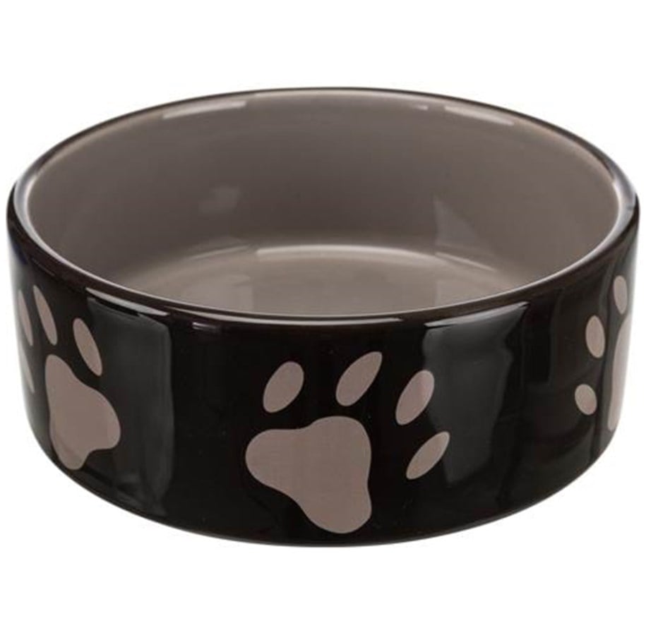 Hund - Trixie Ceramic Bowl w/ paws 0.8 l/ø 16cm - TX24532