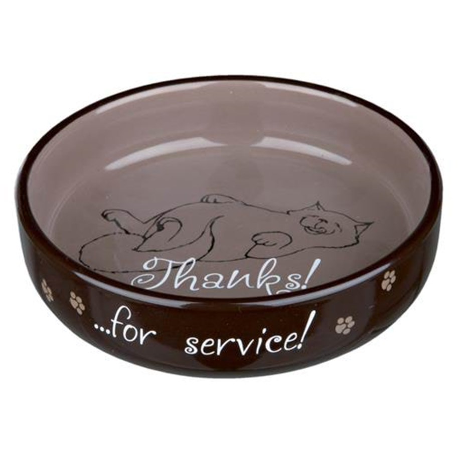 Katt - Trixie Ceramic Bowl 0.3 l/ø 15 cm assorted colours - TX24795