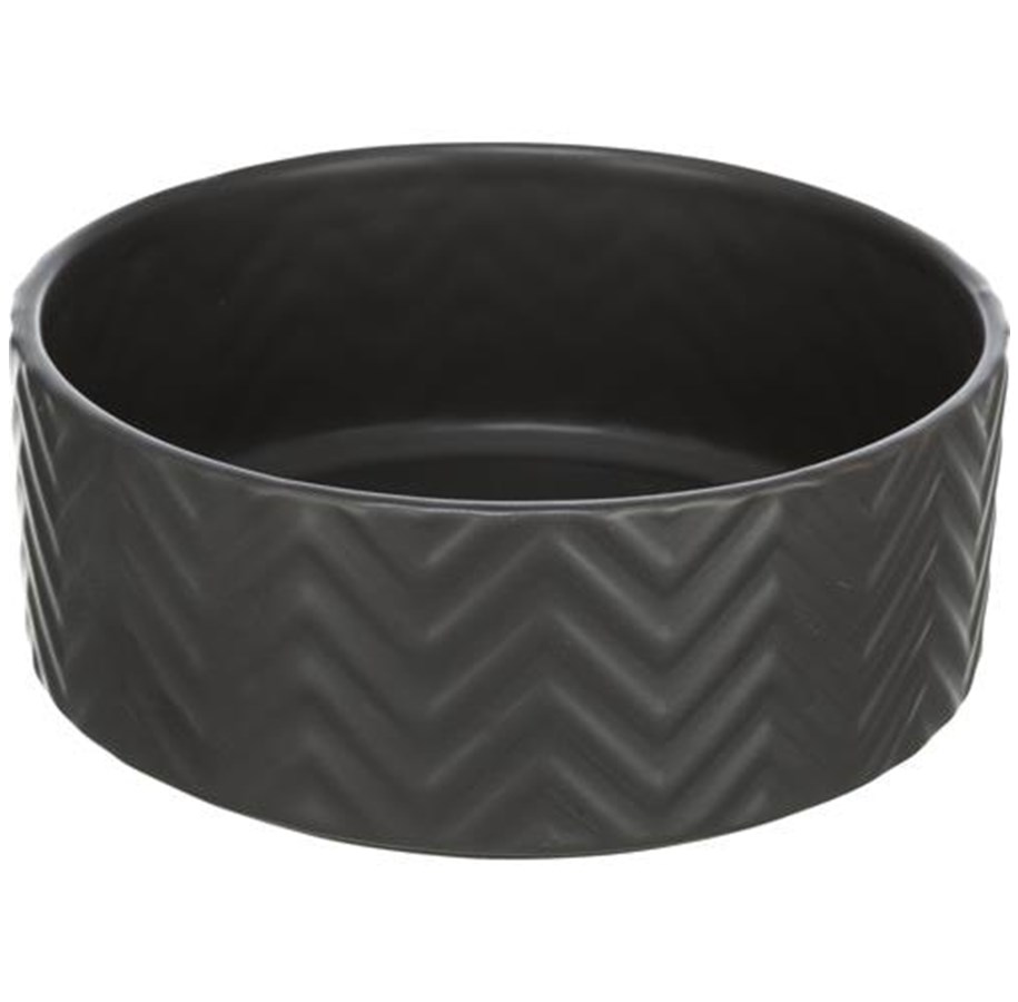 Hund - Trixie Ceramic Bowl dog 0.9 l/ø 16 cm black - TX25021