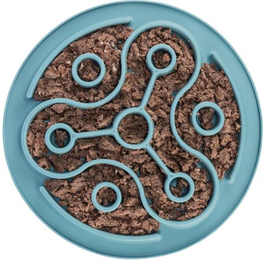 Hund - Trixie Slow Feeding Food Mat ø 28 cm blue - TX25037
