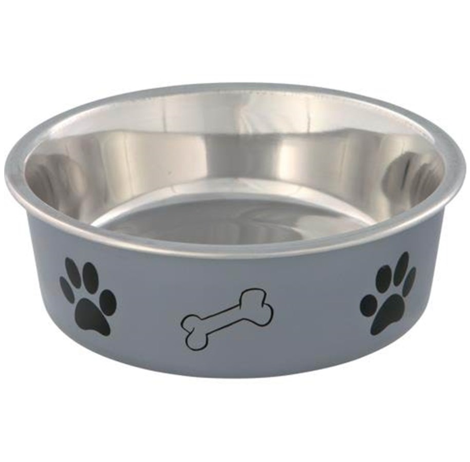 Katt - Trixie Stainless Steel Bowl 0.75 l/ø17 cm assorted colours - TX25243
