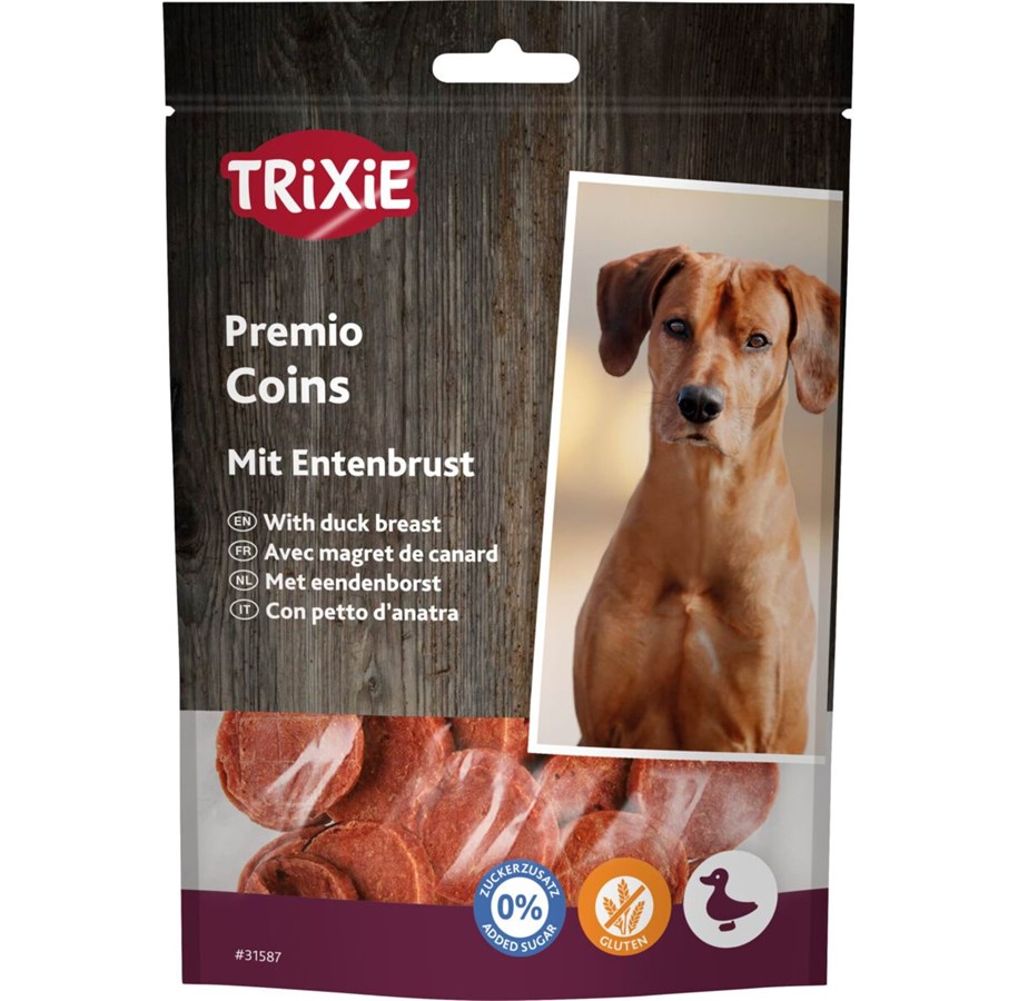 Hund - Trixie Hundegodbiter PREMIO Andemynter 80g - 31587
