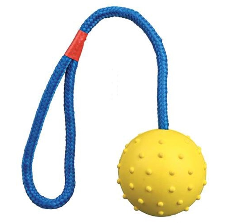 Hund - Trixie Ball on a Rope ø6cm assorted colours - TX3305
