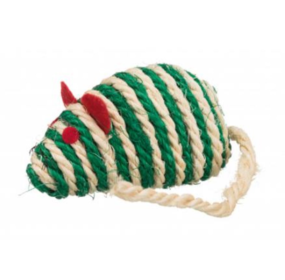 Katt - Trixie Sisal Mouse XXL 10 cm assorted colours - TX4074