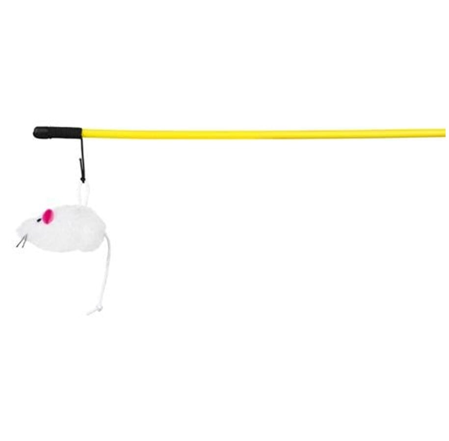 Katt - Trixie Playing Rod with Mouse 100cm assorted colours - TX4103