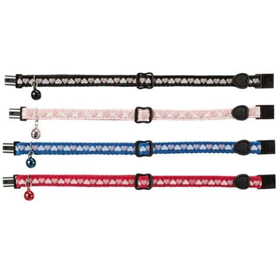 Katt - Trixie Cat collar hearts assorted colours - TX41905