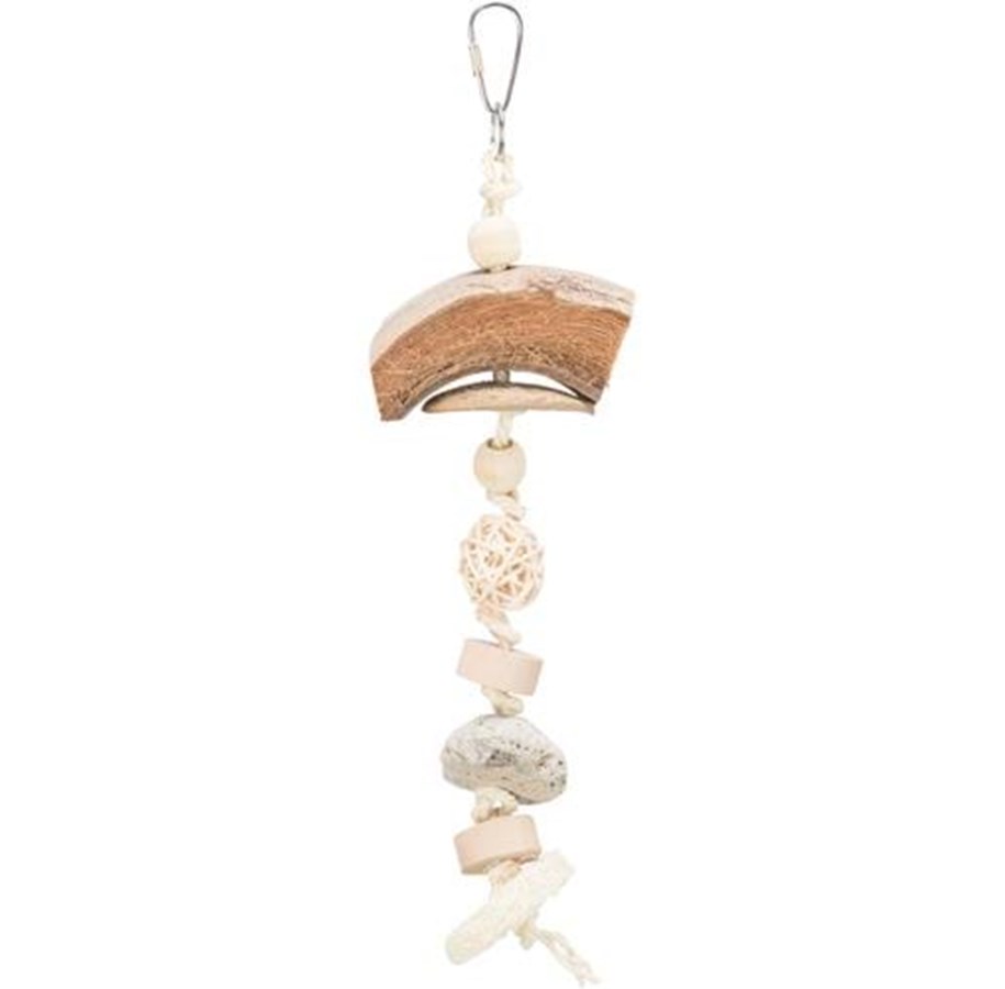 Fuglebur, -hus & tilbehør - Trixie Toy coconut/rattan/lava rock 35 cm - TX51692