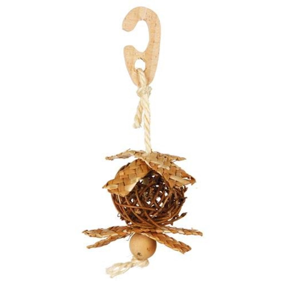Fuglebur, -hus & tilbehør - Trixie Wicker Ball with Sisal Rope ø 5.5 × 15 cm - TX58965