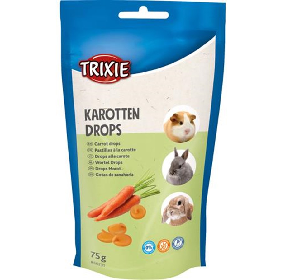 Smådyr - Trixie Carrot Drops 75g - TX60231