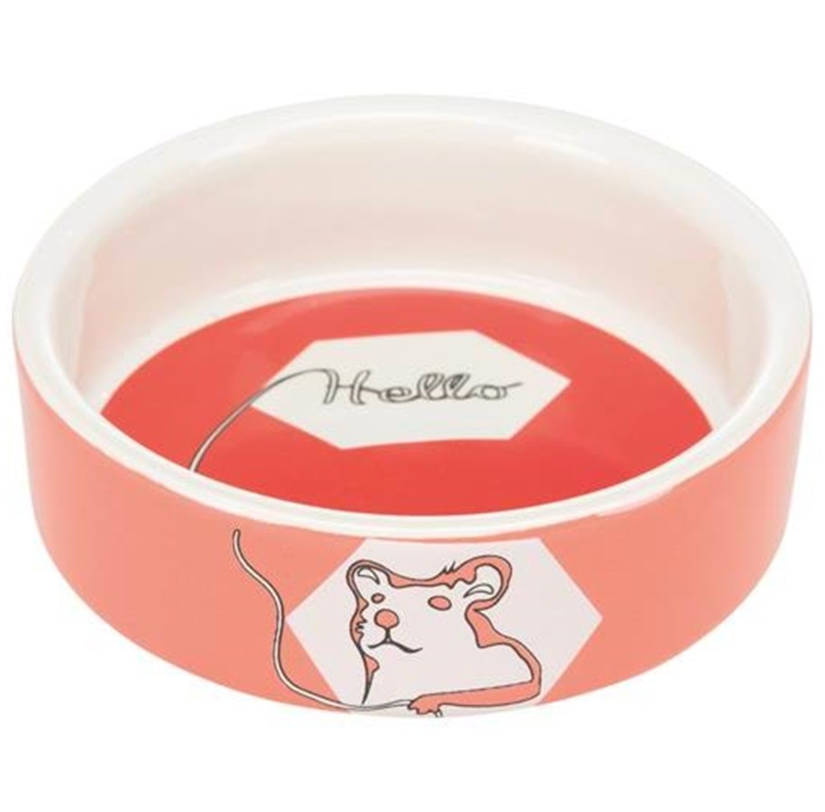 Smådyr - Trixie Ceramic Bowl hamster 90 ml/ø 8 cm assorted colours - TX60734