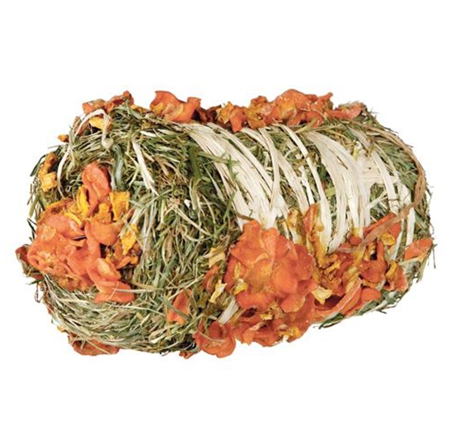 Smådyr - Trixie Hay Bale with Pumpkin and Carrot ø 10 × 18 cm 200g - TX60793