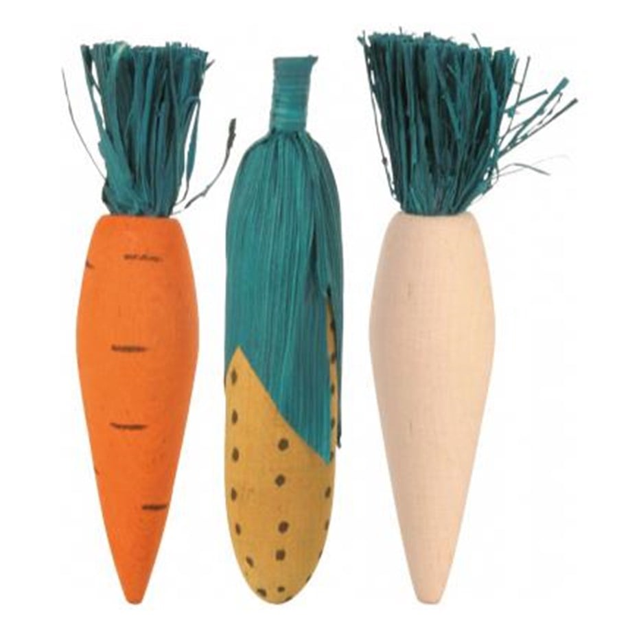 Smådyr - Trixie Set of Nibbling Wood 10cm - TX6190