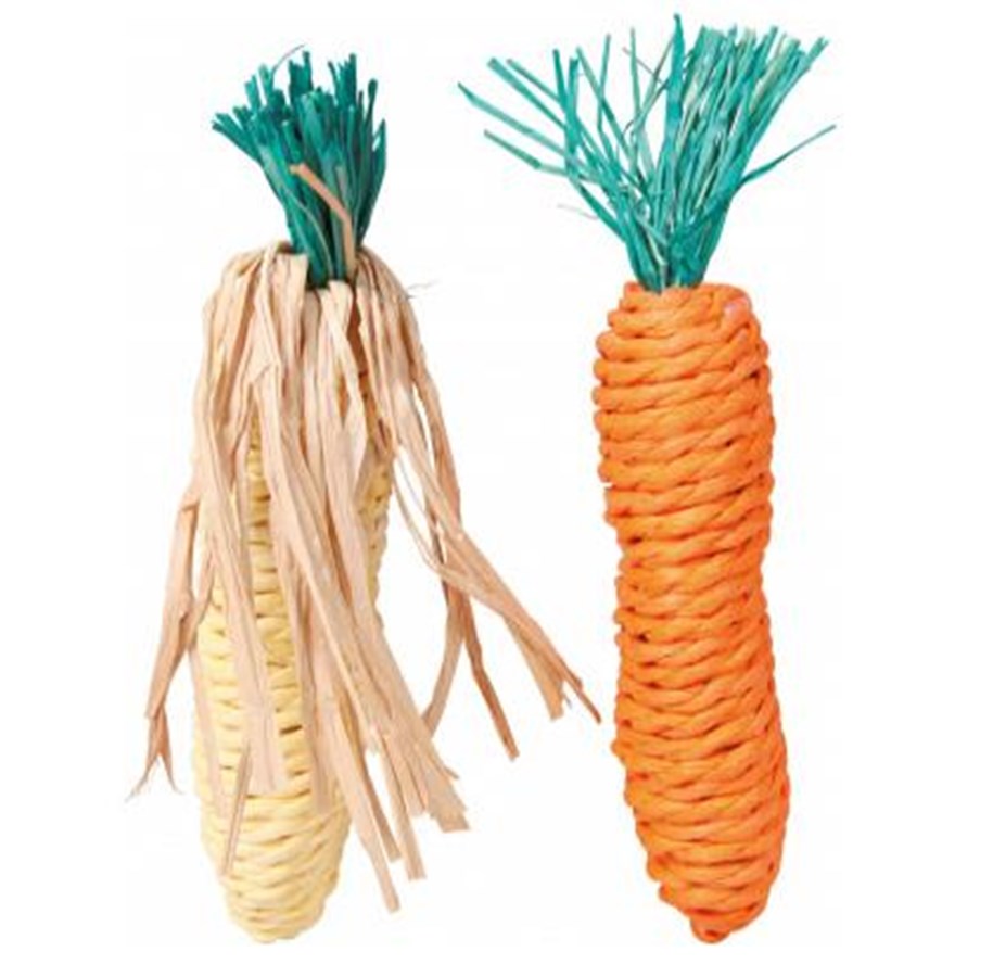 Smådyr - Trixie Set of Straw Toys 15cm - TX6192