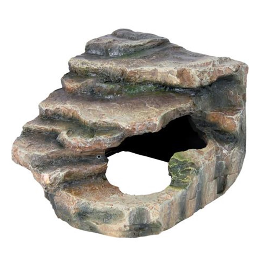 Innredning til habitat - Trixie Corner Rock with Cave and Platform 16×12×15 cm - TX76194