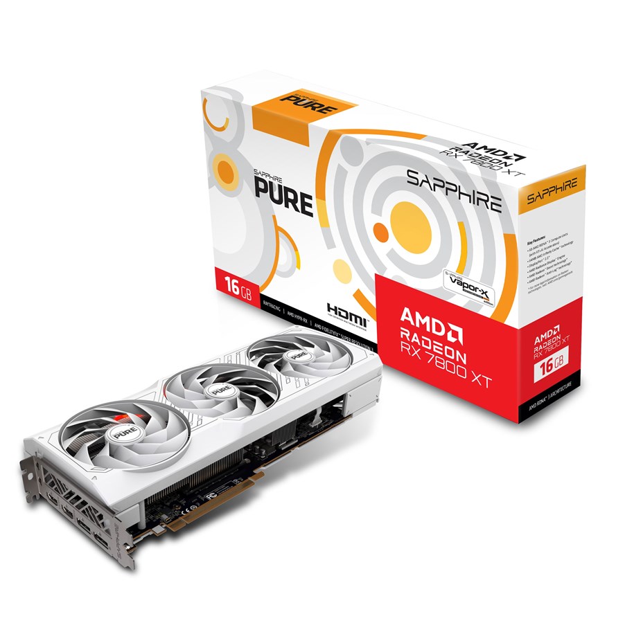Grafikkort - Sapphire Radeon RX 7800 XT Pure OC - 16GB GDDR6 RAM - Grafikkort - 11330-03-20G