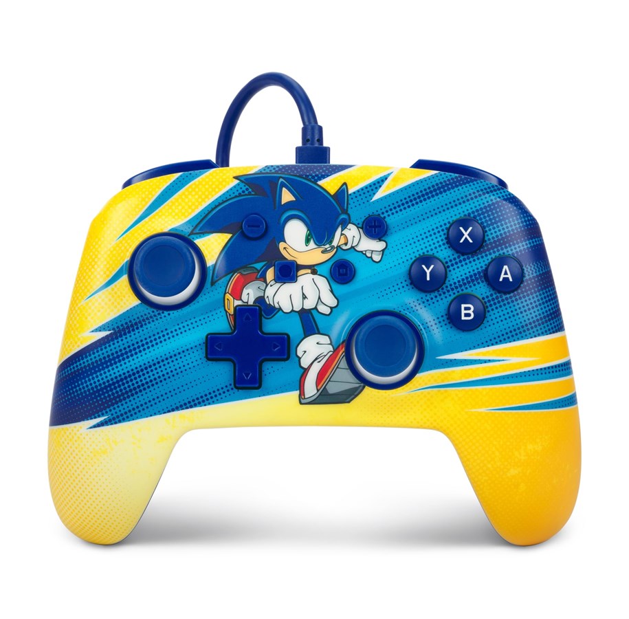Spill - Tilbehør - PowerA Enhanced Wired Controller for Nintendo Switch - Sonic Boost - Wired Controller - Nintendo Switch - NSGP0202-01