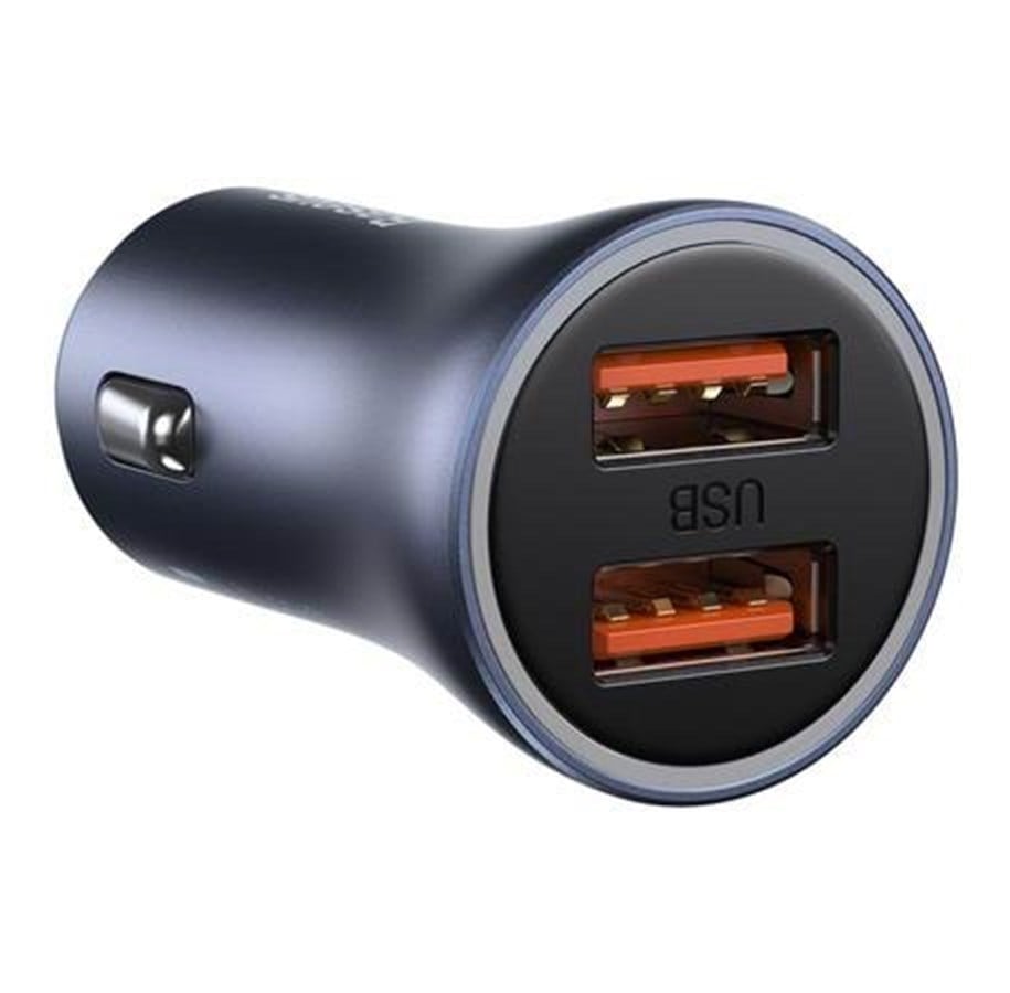 Mobil - Adaptere og ladere - Baseus Golden Contactor Pro car charger 2x USB 40W (gray) - CCJD-A0G