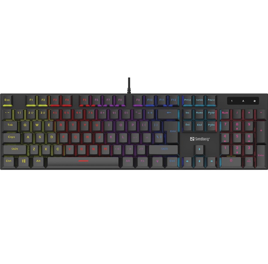 Tastatur - Sandberg Mechanical Gamer - Gamingtastatur - Nordisk - Svart - 640-29
