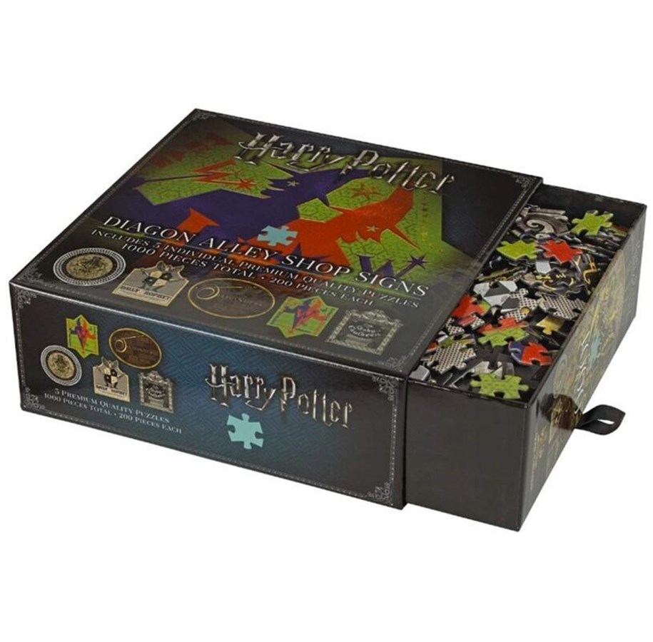 Puslespill - Harry Potter - Diagon Alley Shop Signs Puzzle 5x200pcs - 849421004507