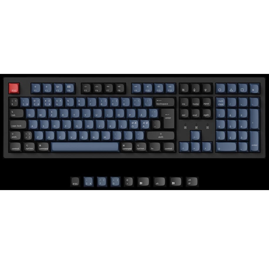 Tastatur - Keychron K10 Pro QMK/VIA Wireless RGB Hot Swap K Pro Brown - Gamingtastatur - Nordisk - Blå - K10P-H3