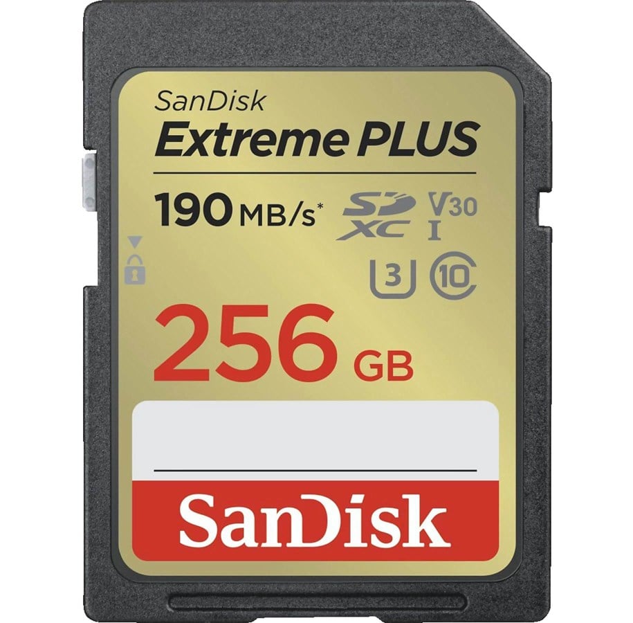Minnekort - SANDISK Extreme Plus SD - 190MB/s - 256GB - SDSDXWV-256G-GNCIN