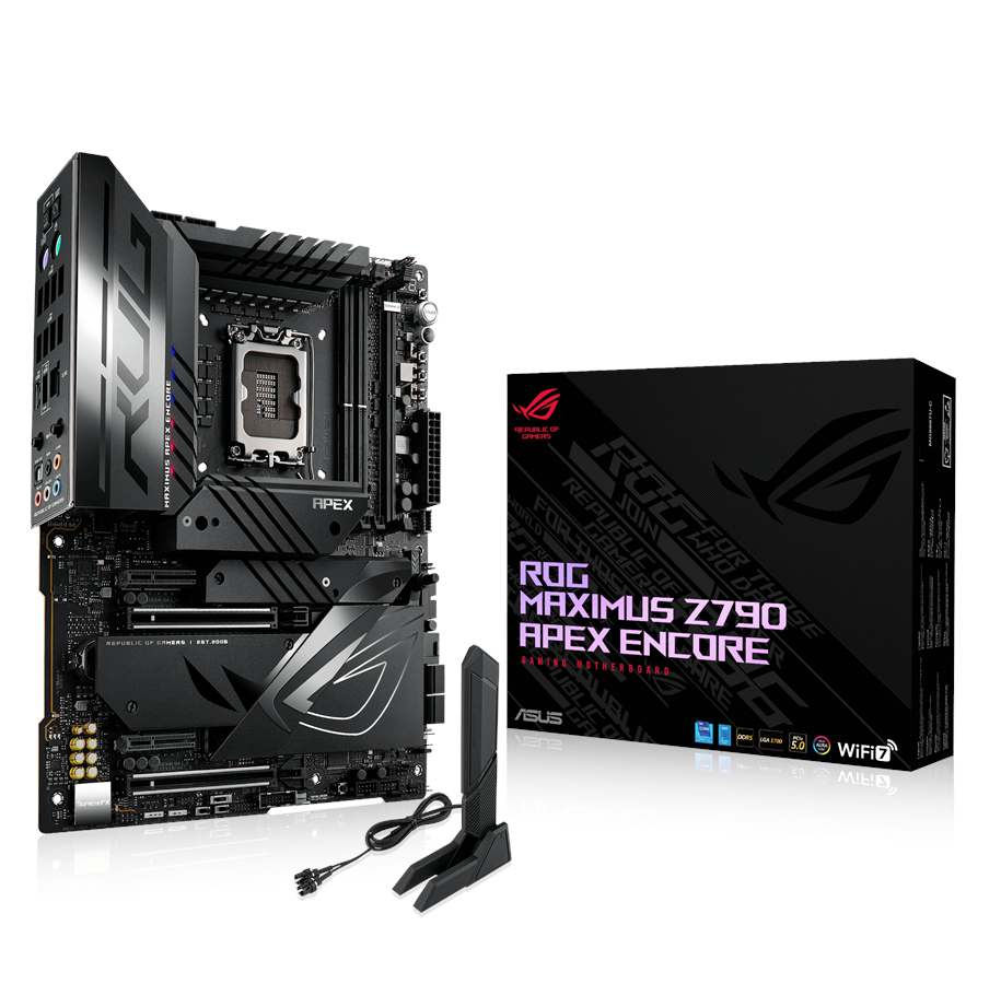 Hovedkort - ASUS ROG MAXIMUS Z790 APEX ENCORE Hovedkort - Intel Z790 - Intel LGA1700 - DDR5 RAM - ATX - 90MB1FX0-M0EAY0