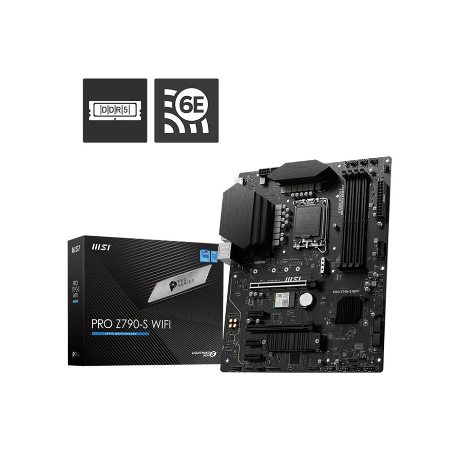 Hovedkort - MSI PRO Z790-S WIFI Hovedkort - Intel Z790 - Intel LGA1700 socket - DDR5 RAM - ATX - PRO Z790-S WIFI