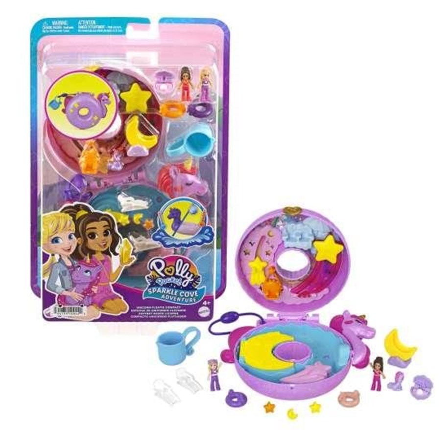 Polly Pocket Sparkle Cove Adventure Ensemble De Jeu Compact Lagon S Marin Avec Micro Poupee Ami Des Animaux Accessoires Amz B