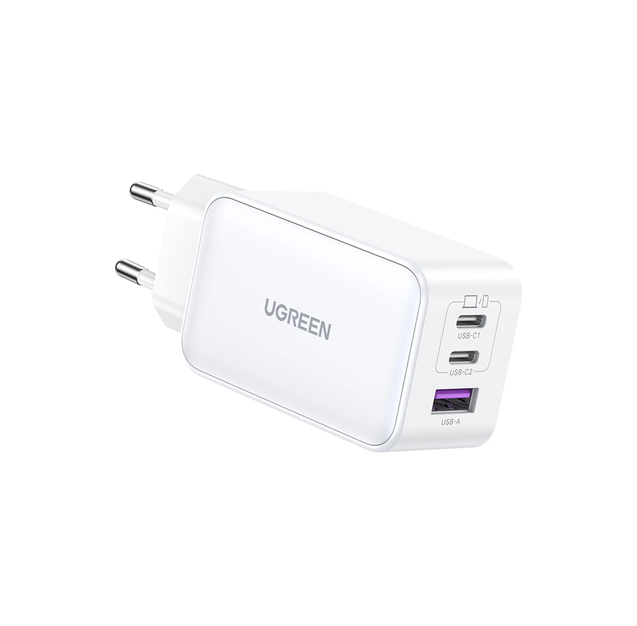 Mobil - Adaptere og ladere - UGREEN Nexode USB-A+2*USB-C 65W - White - 15334
