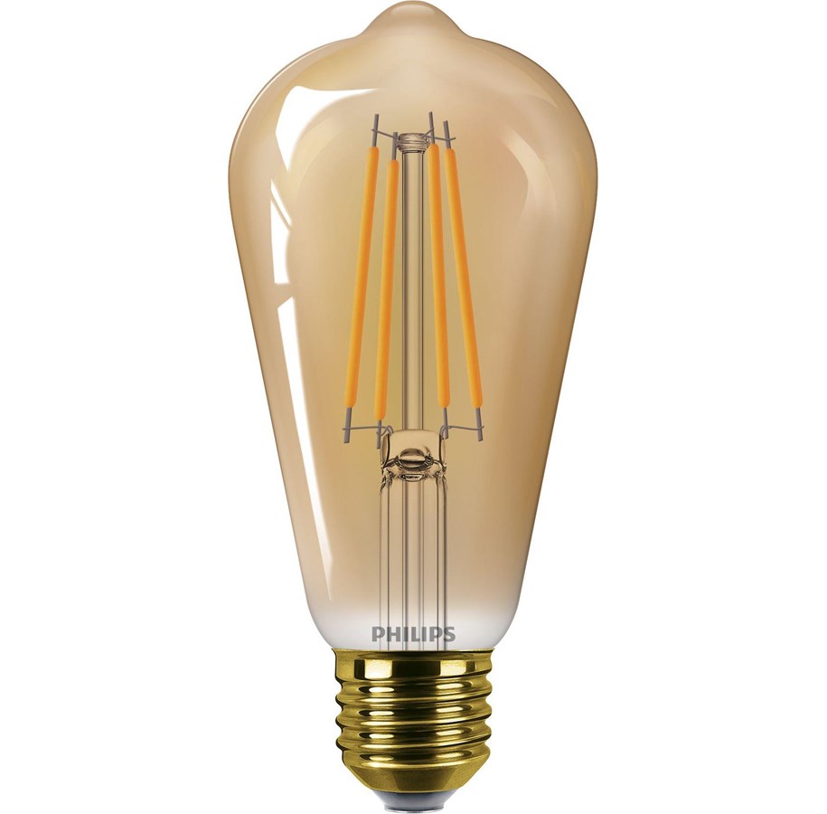 LED-lyspære - Philips LED-lyspære Edison 7W (40W) Flame E27 - 929003627601