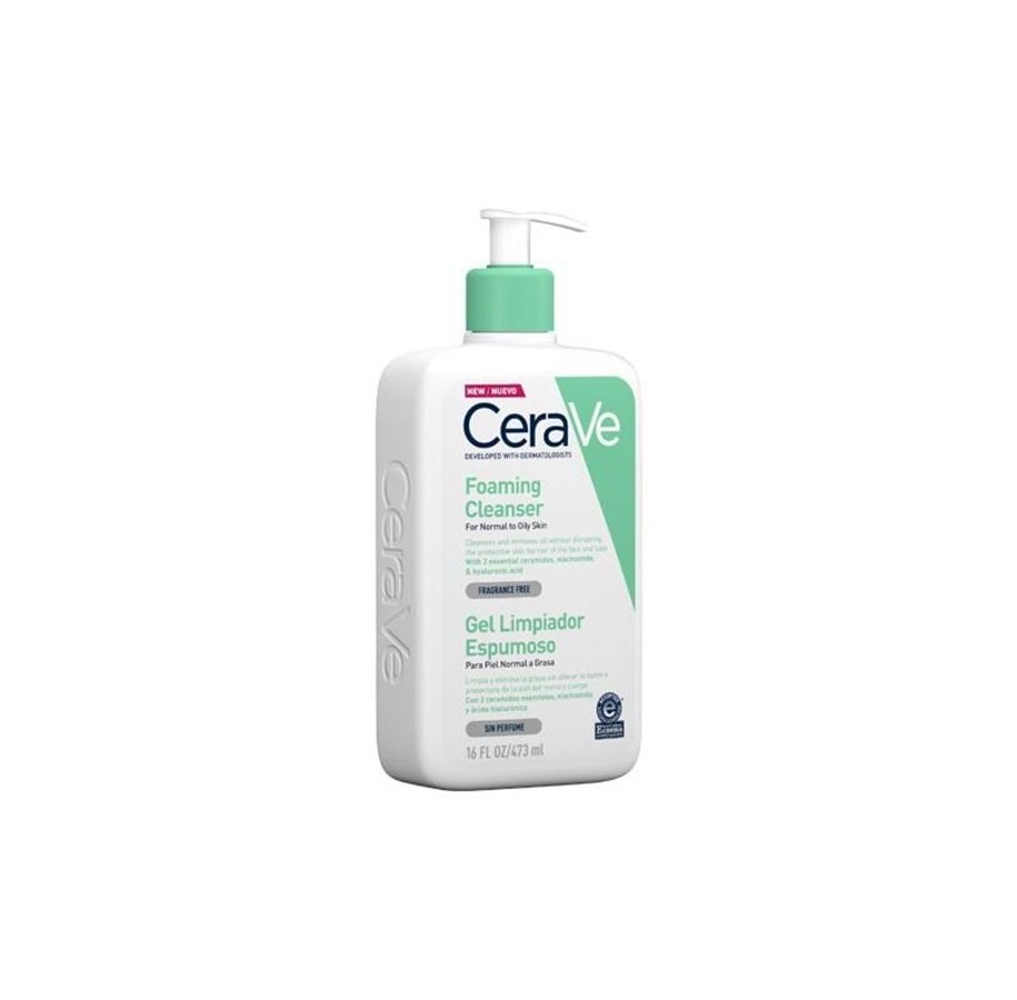 Ansiktspleie - CeraVe Foaming Cleanser 473ml - Normal to Oily Skin - 3337875597357