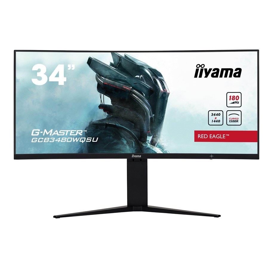 Skjerm - 34" iiyama G-MASTER Red Eagle - 3440x1440 - 180Hz - VA - GCB3480WQSU-B1