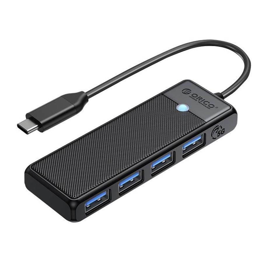 USB-hub - ORICO Adapter Hub 4in1 Orico USB A3.0x4 USB-hub - USB 3.0 - 4 porter - Svart - PAPW4A-C3-015-BK-EP-error