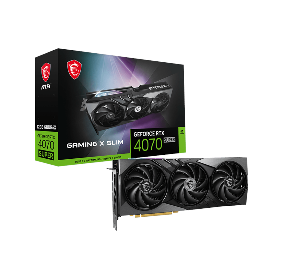 Grafikkort - MSI GeForce RTX 4070 SUPER GAMING X SLIM - 12GB GDDR6X RAM - Grafikkort - RTX 4070 SUPER 12G GAMING X SLIM