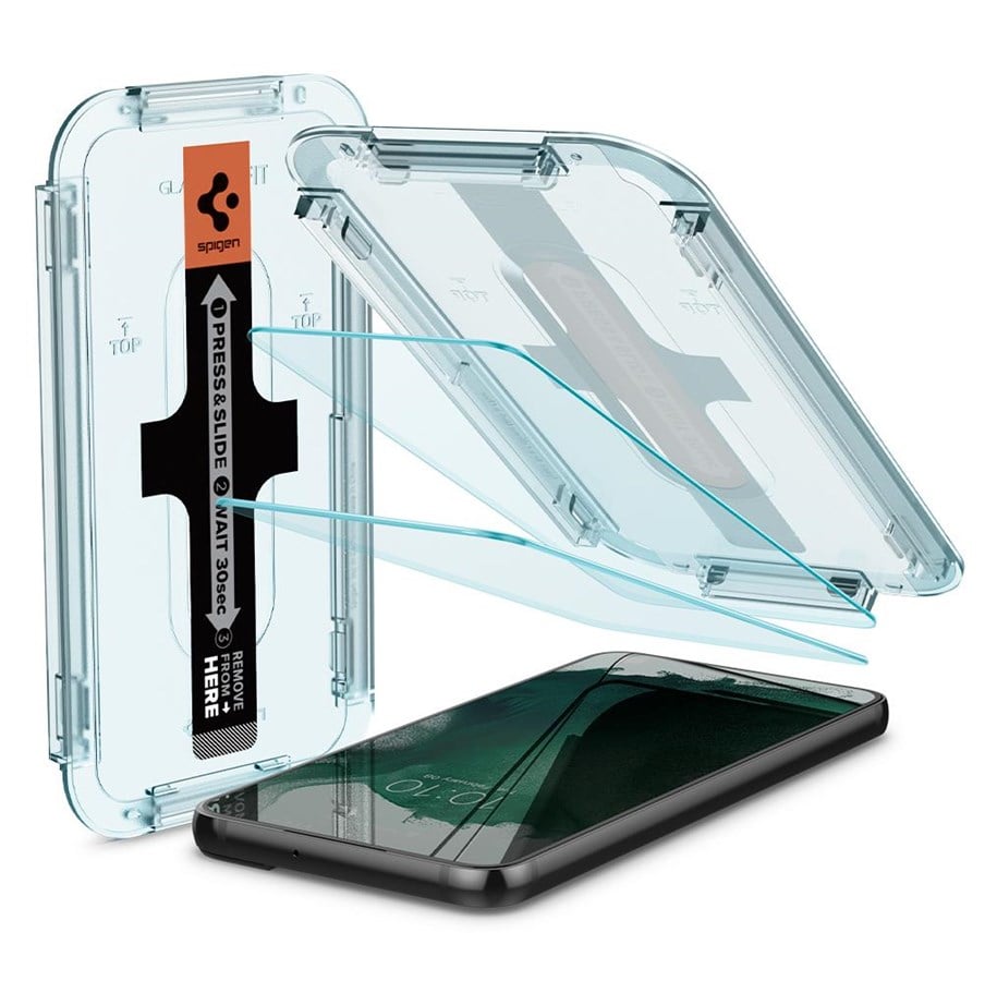 Mobil - Beskyttelsesglass - Spigen Glass tR EZ Fit 2 Pack - Samsung Galaxy S22+ - AGL04145