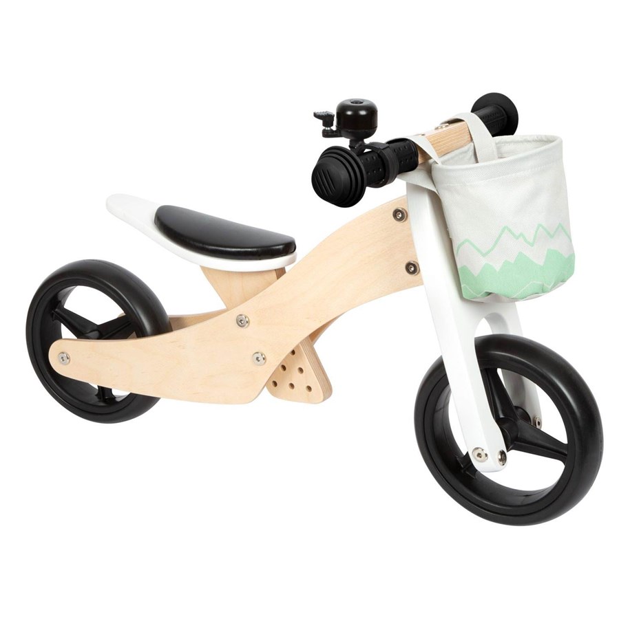 Kjøretøy - Small Foot - Wooden Training Tricycle/Balance Bike 2in1 Sage Green - 12414
