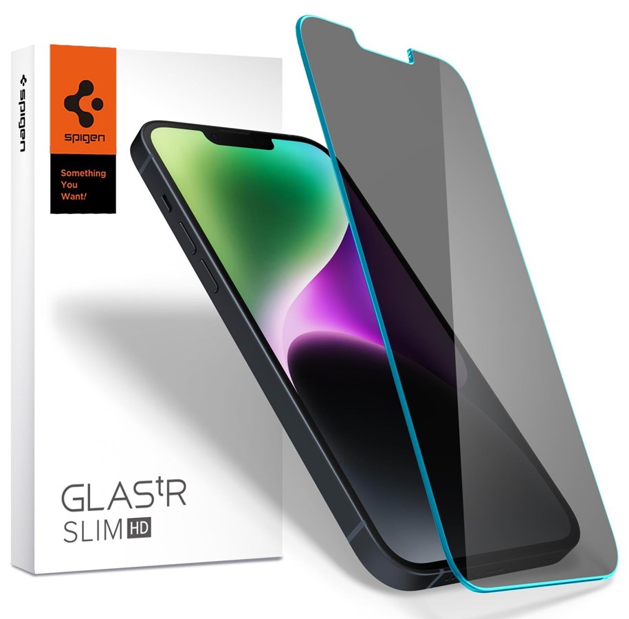 Mobil - Beskyttelsesglass - Spigen tR Slim HD Anti-Glare/Privacy 1 Pack - iPhone 16e/14/13/13 Pro - AGL03393