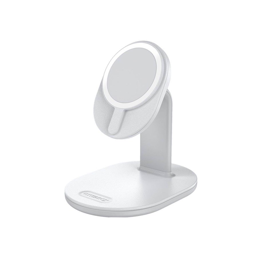 Mobil - Adaptere og ladere - OtterBox Magnetic Wireless Charging Stand - white_v2 - 78-81168
