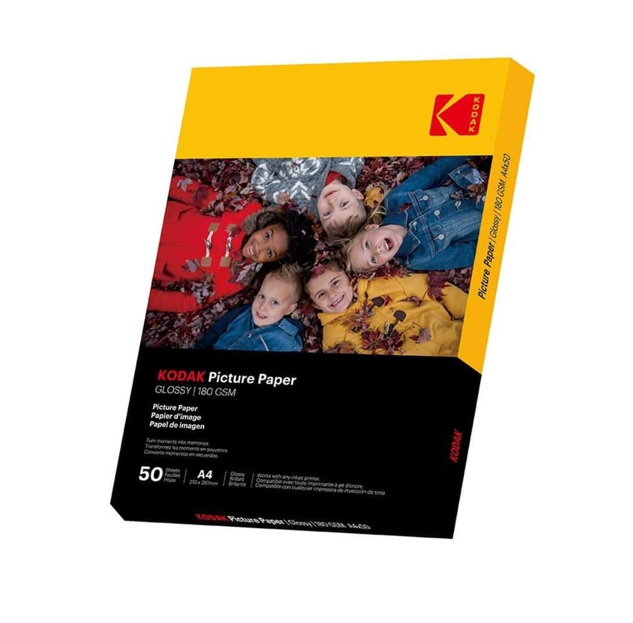 Fotoalbum & Arkivering - KODAK 21x29.7cm Glossy Photo Paper 180/m² 50 Sheets - 9891264