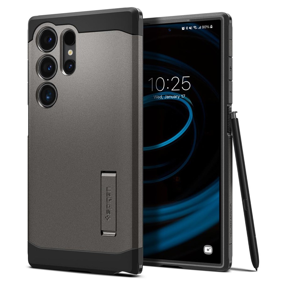 Mobil - Deksel og etui - Spigen Tough Armor - gunmetal - Samsung Galaxy S24 Ultra - ACS07301